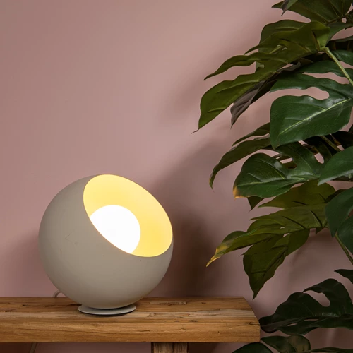 Lucide DOREDOS - Tischlampe - Ø 20 cm - 1xE27 - Beige - Atmosphäre 1